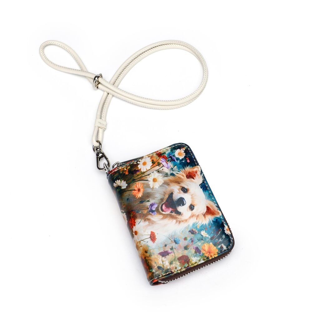 8887 RFID Credit Card Holder Wallets Leather Zipper Card Case Holder Wallet